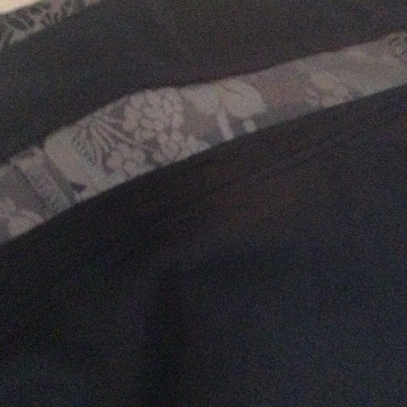 Ann Taylor Navy Blue/Gray/Silver Jacquard Print Skirt - Picture 4 of 8